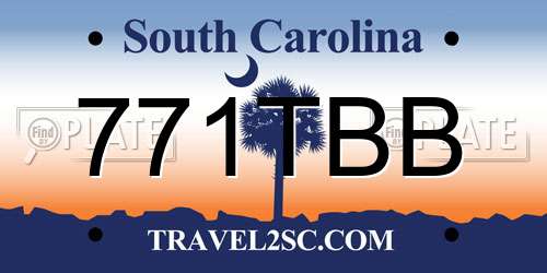 771TBB South Carolina License Plate