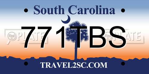 771TBS South Carolina License Plate