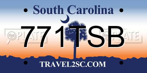 771TSB South Carolina License Plate