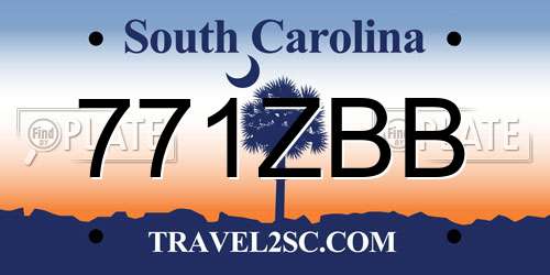 771ZBB South Carolina License Plate