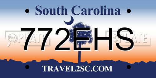 772EHS South Carolina License Plate
