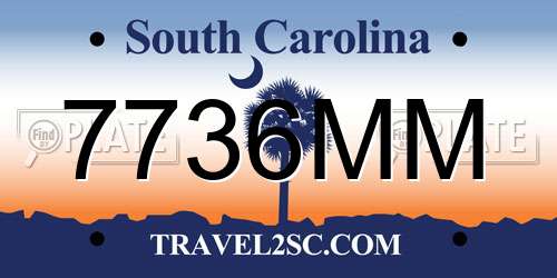7736MM South Carolina License Plate