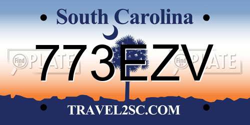 773EZV South Carolina License Plate