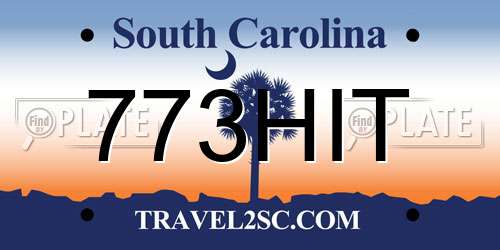 773HIT South Carolina License Plate