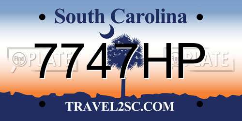 7747HP South Carolina License Plate