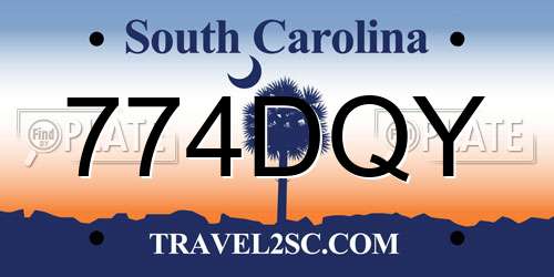 774DQY South Carolina License Plate