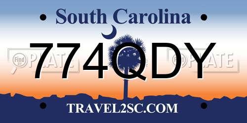 774QDY South Carolina License Plate