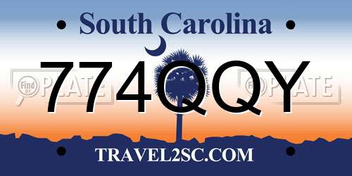 774QQY South Carolina License Plate