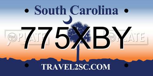 775XBY South Carolina License Plate