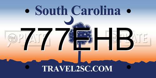 777EHB South Carolina License Plate