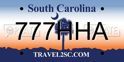 777HHA South Carolina License Plate