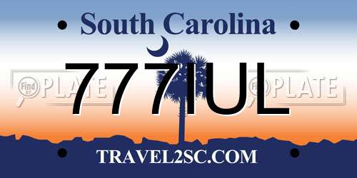 777IUL South Carolina License Plate