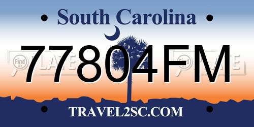 77804FM South Carolina License Plate