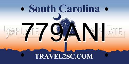 779ANI South Carolina License Plate