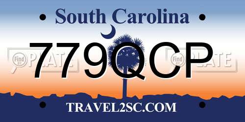 779QCP South Carolina License Plate