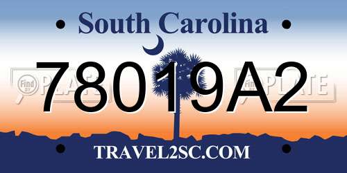 78019A2 South Carolina License Plate