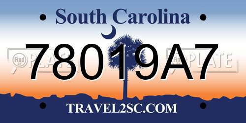 78019A7 South Carolina License Plate