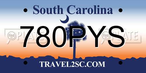 780PYS South Carolina License Plate