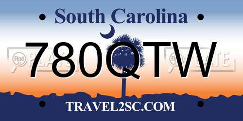 780QTW South Carolina License Plate
