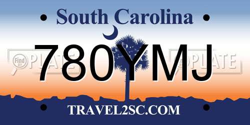 780YMJ South Carolina License Plate