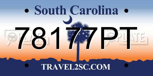 78177PT South Carolina License Plate