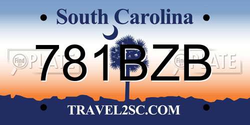 781BZB South Carolina License Plate