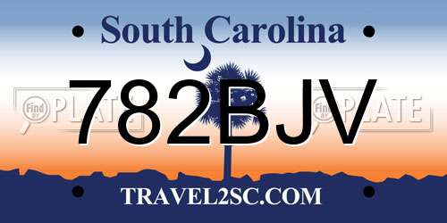 782BJV South Carolina License Plate