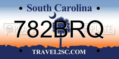 782BRQ South Carolina License Plate