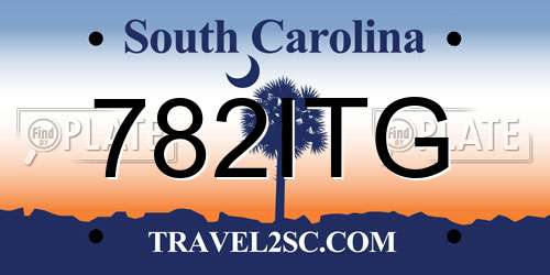 782ITG South Carolina License Plate