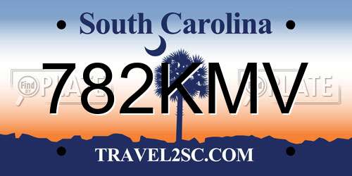 782KMV South Carolina License Plate