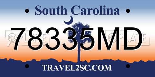 78335MD South Carolina License Plate