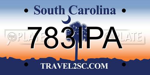 783IPA South Carolina License Plate