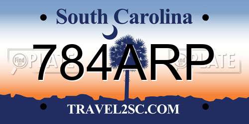 784ARP South Carolina License Plate