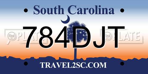 784DJT South Carolina License Plate