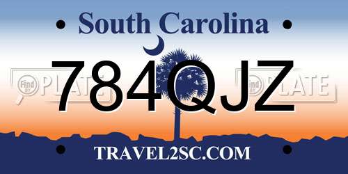 784QJZ South Carolina License Plate