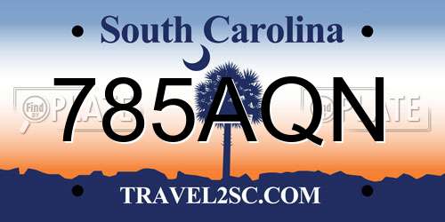 785AQN South Carolina License Plate