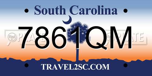 7861QM South Carolina License Plate