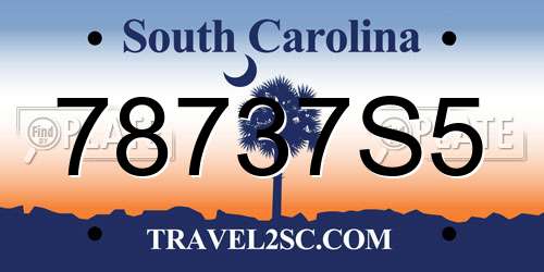 78737S5 South Carolina License Plate