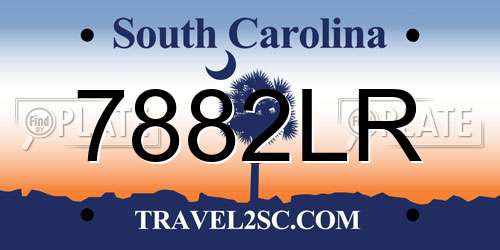 7882LR South Carolina License Plate