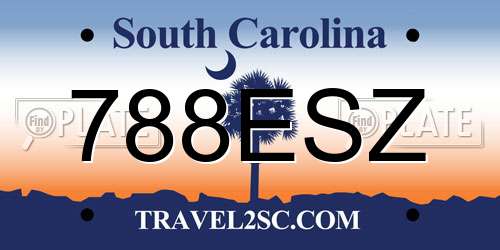 788ESZ South Carolina License Plate