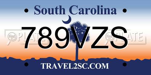789VZS South Carolina License Plate