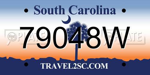 79048W South Carolina License Plate