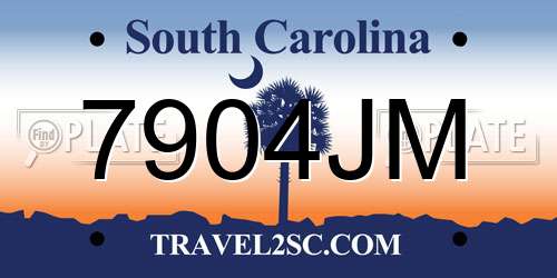 7904JM South Carolina License Plate