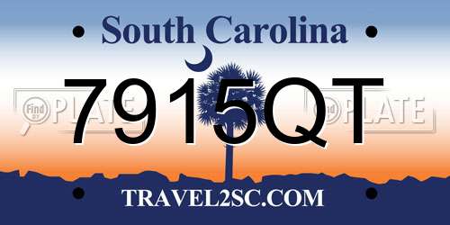 7915QT South Carolina License Plate