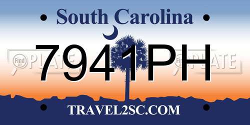 7941PH South Carolina License Plate