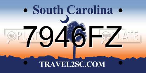 7946FZ South Carolina License Plate