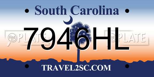 7946HL South Carolina License Plate
