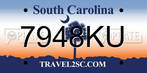 7948KU South Carolina License Plate