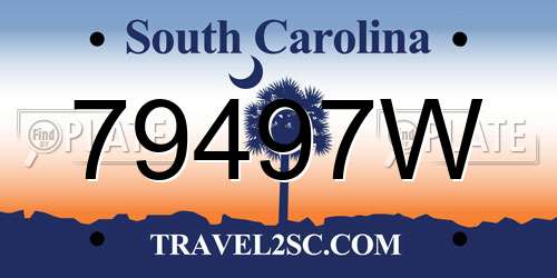 79497W South Carolina License Plate