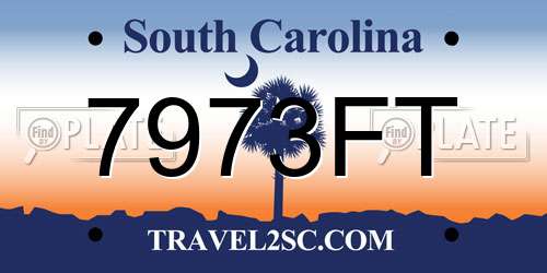 7973FT South Carolina License Plate
